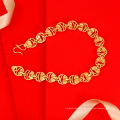 оптовые золотые браслеты OEM, медные позолоченные браслеты в форме сердца
